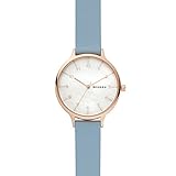 Skagen Damen Analog Quarz Smart Watch Armbanduhr mit Leder Armband SKW2703