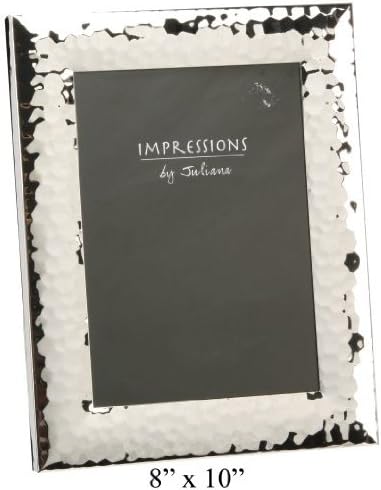 Impressions Shiny Silver Chunky Hammered Finish Photo Frame - For Pictures 8x10 by The Emporium Home