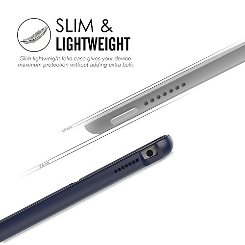 MoKo Hülle für iPad Pro 9.7 – Ultra Lightweight Slim PU Leder Tasche Schutzhülle Schale Smart Shell Case mit Auto Schlaf / Wach Funktion und Standfunktion für Apple iPad Pro 9.7 Zoll Tablet, Marineblau - 8