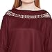 Style Quotient Women Maroon Broad Lace Bell Sleeve Plus Size Tops for...