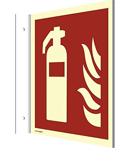 Cartello Estintore Antincendio Fisso - B - Alluminio 160x160 Mm - Foto 8