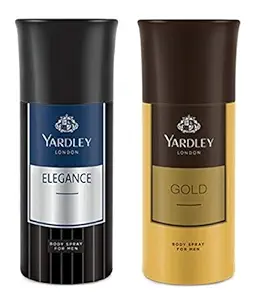 Yardley London Deodorant for Men Elegance and Gold Combo Pack of 2(150 ml)