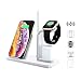Produktbild LOVEQIZI Kompatibel mit 3 in 1 separatem kabellosen Ladegerät (10 W / 7,5 W) Ersatz für Apple Watch-Serie 4/3/2/1, iPhone XS/XS MAX/XR/X / 8/8 Plus, AirPods,White