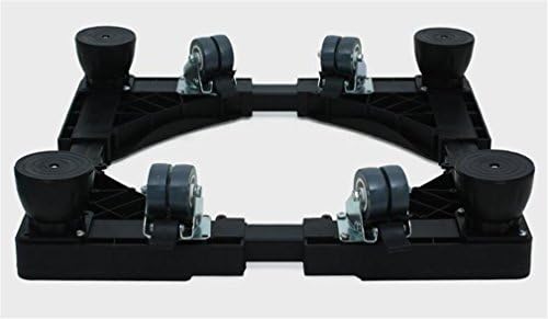 XIAOMEIXI Movable Machine Trolley Appliance Wheels Base Bracket Square Adjustable for Dryer, Washing Machine and Refrigerator , black
