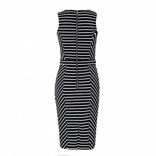 Eliacher Damen Casual Langarm gestreift Strick Kleid 6276 (XL) - 2