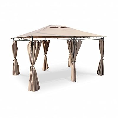 Alice's Garden - Tonnelle 3 x 4m - Nicae - Toile taupe - à utiliser comme barnum pergola ou chapiteau