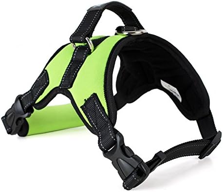 Safety Front Range No-Pull Dog Harness,3m Reflective Vest for Dogs Easy Control (NEOPRENE PADDED GREEN, SMALL)