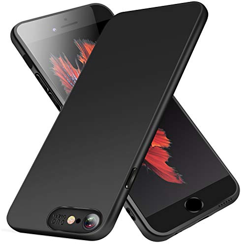 VIVK Funda Carcasa iPhone 8 iPhone 7, Fundas Carcasas Case Caso para iPhone 8 iPhone 7, Negro, Ultra-Delgado, Anti-Rasguño, Anti-Golpes, Anti-Estático, Ligera, Ajuste, Skin Series