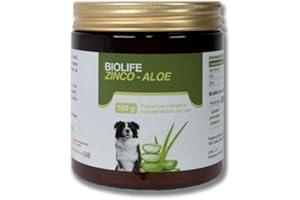 BIOLIFE NUTRACEUTICA BIOLIFE Integratore per cani in polvere di succo di carota, Aloe vera e Zinco 100g | Mangime Complementare, integratore cani sistema immunitario, benessere naturale.