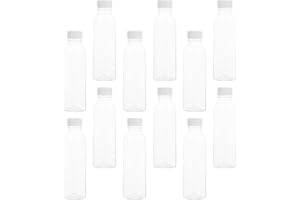 Luxshiny 30 Pcs 250 ML Bouteilles D' Vides Bouteilles de Jus de Fruits Transparents Bouteilles de Boisson en Masse Vides Bouteilles de avec des Bouchons pour Intérieur Et Extérieur