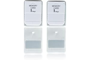 WICAREYO 2pcs 1Mb Carte Mémoire pour PS1 Console Carte Mémoire 1 Méga