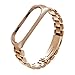Produktbild TianranRT Für Xiaomi Mi Band 3 Luxus Edelstahl Stahl Ultradünn Metall Armband Riemen (Roségold)