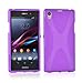 Produktbild Sony Xperia Z1 Silikonhülle in LILA von Cadorabo - X-Line Design TPU Schutzhülle für Sony Xperia Z1 – Handyhülle Bumper Case Backcover in FLIEDER VIOLETT