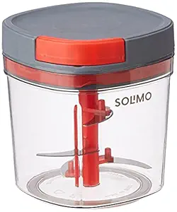 Amazon Brand - Solimo 1000 ml Chopper with Whisker-5 Blade- Grey
