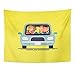Produktbild Tapestry Cool Flat on Carpool with Simplified Driver and Passengers Characters Diverse Group of People Shares Car Home Decor Wall Hanging for Living Room Bedroom Dorm 50x60 inches