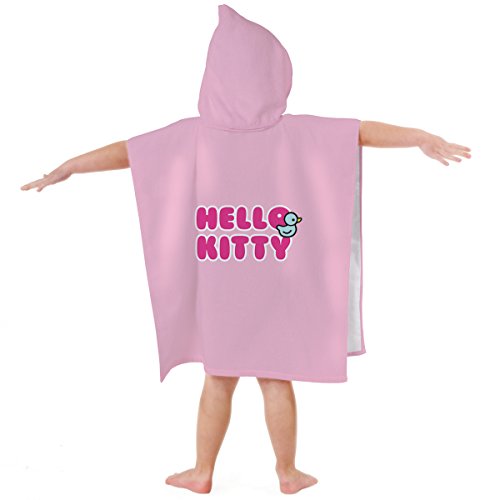Hello Kitty 042839 Badeponcho Ducky, Baumwolle Velours, 60 x 120 cm - 2