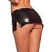 Produktbild iiniim Sexy Damen Mini Rock Minirock Faux Leder Kunstleder Mit G-string (M, Schwarz)