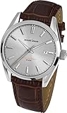 JACQUES LEMANS Herrenuhr Derby Lederarmband massiv Edelstahl 1-1859B