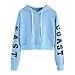 Produktbild Damen Sweatshirt,Geili Frauen Hoodie Briefe drucken Sweatshirt Langarm Pullover Tops Kapuzenbluse Sportpullover Oberteile Bluse Hemd Streetwear Tee Shirt Langarmshirt Basictop