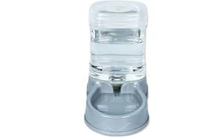 SHARHARGE Automatic Pet Feeder Food or Water Dispenser for Dogs and Cats Small&Medium Pets Dispenser 3.8 Litres Food Feeder Waterer Large Transparent Plastic Bucket (1PC Gray Waterer)