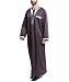 Produktbild Swallowuk Herren Muslim Mittlerer Osten Saudi Stickerei Robe Islamisch Arabisch Kaftan Lange Ärmel Pakistan Kandoura Volle Länge Traditionell Ethnische Kleidung (XXL, Braun)