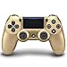 Price comparison product image PS4 Wireless Wireless Controller for Playstation 4 High-Quality instantaneous Joystick Sharing, Double Vibration (Golden, New 2019),Gold