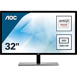 AOC Q3279VWF - Monitor para PC Desktop (80 cm (31.5"), 2560 x 1440 Pixeles, Quad HD, LED, 5 ms, Negro, Plata)
