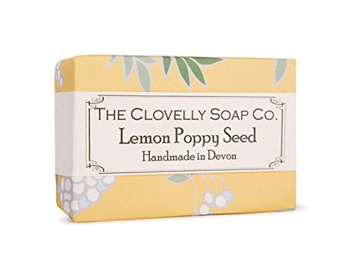 Clovelly Soap Co natürliche, handgefertigte Seife mit Limone & Mohnsaat für alle Hauttypen 100g