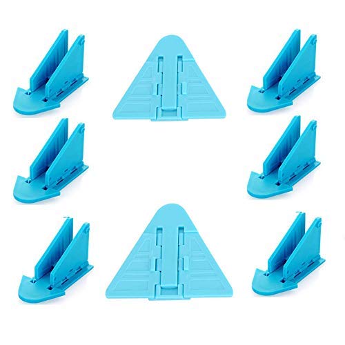 8pc Bloque Porte Coulissante Placard, Yangbaga Bloque Porte Coulissante chat Bebe (Bleu)