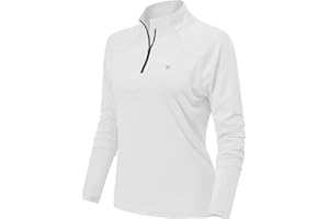 YSENTO Damen Sportshirt Langarm Laufshirt Schnelltrocknend T-Shirt Fitness Yoga Training Langarmshirts mit 1/4 Reißverschluss