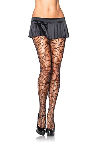 Leg Avenue 9934X - Spinnennetz Strumpfhose, Größe 44-46, schwarz