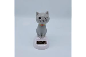 PTNKUIIY Solarbetriebene Wackelfiguren,Cartoon Katze Solar Tanzen Spielzeug Figur Schüttelkopf Solarbetriebenes Spielzeug Tanzfiguren Puppen Auto Armaturenbrett Dekoration Für Fensterbank, Büro, Schreibtisch