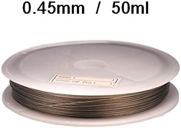 1 Spool of 50 ml Cabled Metre Wire Nylon Sheath 0.45 Steel-Coloured