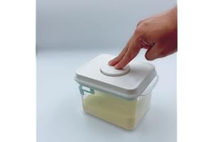 Super Doopers One Touch Baby Milk Powder Dispenser - Airtight Food Storage Container with Lid for Formula Powder, Coffee Beans, Cereal, Flour - Includes Levelling Bar - Dishwasher Safe (1000ml)