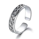 LYTOPTOP 925 Sterling Silber Daumen Ring Keltischer Knoten Verstellbar Ring Ewigkeit Ringe Verlobungsring Schmuck für Frauen