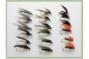 TROUTFLIES UK WET VARIETY PACKS Wet Trout Flies, 18 Pack, Cormorants, Hares Ears, Greenwell, March Brown, Choice of sizes