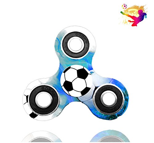 KOTiger Fußball Form Fidget Hand Spinner Rad Spielzeug für Kinder Adult Stress Reduzieren Angst Aufmerksamkeit (blau)