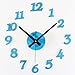 Produktbild LIU-Digital-Self Adhesive Wanduhr Retro Rural Old Blue Holz DIY Art und Weise kreativer Taktgeber