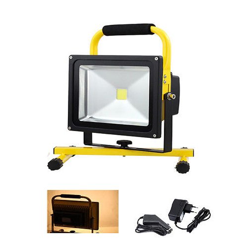 VINGO®LED Scheinwerfer 30w Baustrahler 2400 Lumen AKKU Fluter 4800MA Arbeitslampe Baulicht IP65 Handlampe