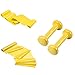 Produktbild elasto 4er Fitnessset Home-Workout Gymnastik Yoga mit 2x Gummiband 1x Kurzhantel Schwierigkeitsstufe Leicht-Gelb