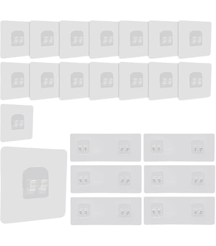 12 Crochets Adhésifs Transparents Pour Panier De Douche – Sans Perçage, Forte Adhérence, 6 X 6 Cm