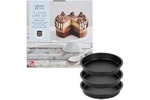 Wham Lot de 3 moules à gâteau arc-en-ciel - 20 cm x 3,5 cm par niveau