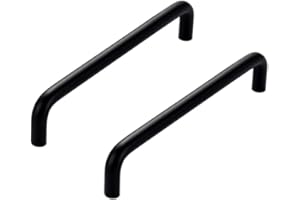 HY HUIJUN 2 Pezzi Maniglie Armadio Arcuato, per Mobili Maniglie Nero Alluminio Maniglia di Armadio da Cucina Maniglie per Mobili da Cucina Maniglia del Cassetto