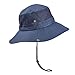 Produktbild HHyyq Men's UV Protection Outdoor Sun Hat with Neck Protection Foldable Hiking Hiking Hat Waterproof Boonie Bucket Hat(Marine)
