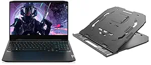 Lenovo IdeaPad Gaming 3 Intel Core i5 10th Gen 15.6-inch FHD 120Hz IPS Gaming Laptop (8GB/512 SSD/Windows 10/NVIDIA GTX 1650 4GB GDDR6/Onyx Black/2.2Kg), 81Y4017UIN +Lenovo 2-in-1 Laptop Stand