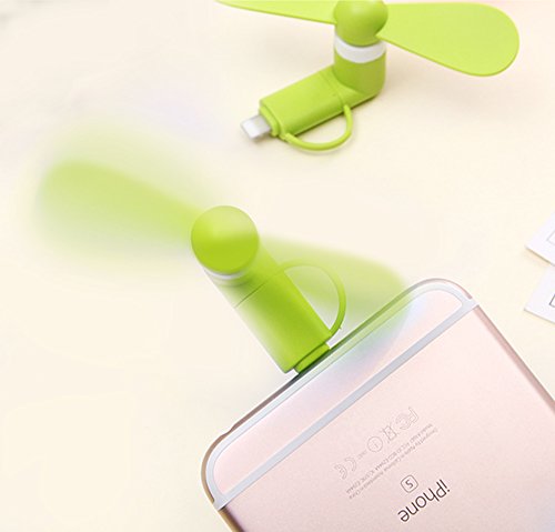 Mini USB Ventilator, VitutechFan Mini USB Fan Mini Portable Micro USB Ventilator Mini Cooling Fan 2 in 1 Portable USB Telefon Mini Fan f¨¹r Andriod Smartphone , iPhone , iPad, Samsung - 7