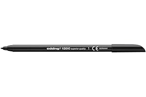 CREATIV DISCOUNT Edding - Rotulador punta fibra 1200 negro n.1 -punta redonda 0.5 mm (10 unidades)