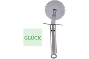 STMK Pizzaschneider Edelstahl,spülmaschinenfest, scharf+ gratis glück Aufkleber