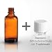 Produktbild 10 x Braunglasflaschen 50 ml / Tropfflaschen inkl. Tropfereinsatz mit Standard-Schraubverschluss DIN 18 / Braunglasflasche mit Tropfeinsatz *** Apothekenqualität, gefertigt nach dem Europäischen Arzneibuch ***