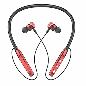 U & I Me Series Wireless Bluetooth In Ear Neckband Headphone with Mic (Red)